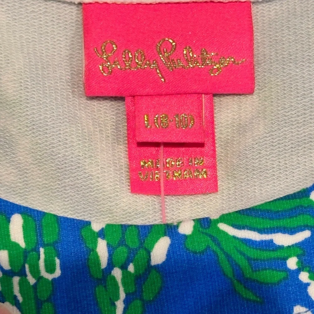 NWT! Lilly Pulitzer Girls 8-10 Mackenzie Dress in Briny Blue